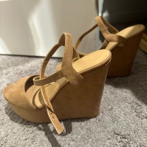 Gently used suede wedges